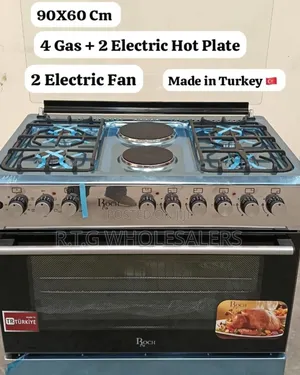 Roch 60x90 Cooker, 4 Gas Burners + 2 Electric Plates