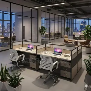 Office Workstation; Modular Four Users Modern Office Workstation
