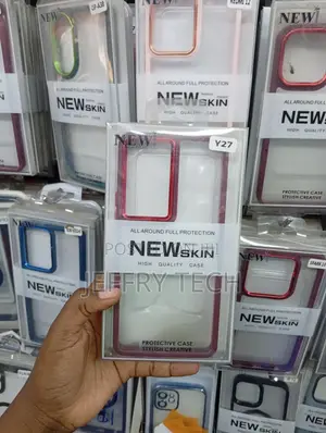 Vivo Y27 Glossy Red Bumper and Matching Camera Module Border Case