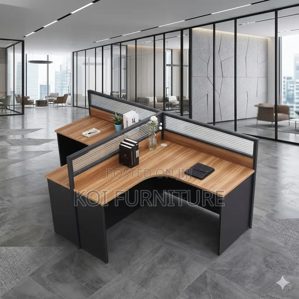 Office Workstastion; 4 Users Creative Wooden Computer Workstation Desk