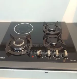 Bolesi Hob 3 Gas Burners +1 Infrared Electric With Gas Sensor