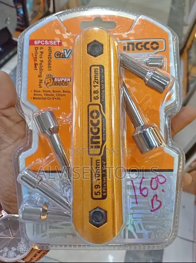 Ingco 6pcs Folding Nut Driver Set