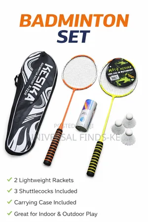Badminton Racket Set With Shuttlecocks and Carry Bag