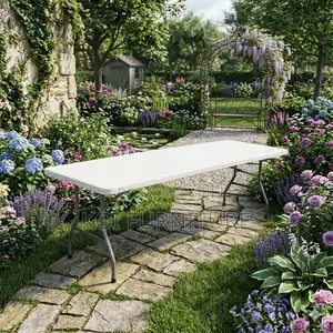 Home Table; White Foldable Home Outdoor Gardens Training Table