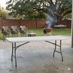 Home Table; White Foldable Home Outdoor Gardens Training Table