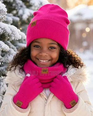 Knitted Hats Scarf and Gloves