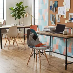 Dining Chairs; Multi Colored Eames Brandeen Dining Chairs