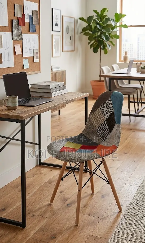 Dining Chairs; Multi Colored Eames Brandeen Dining Chairs