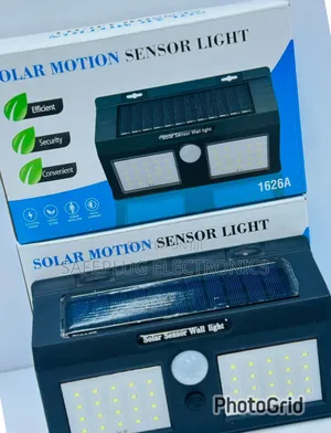 Solar Motion Sensor Wall Light 1626a - Waterproof Security Lamp