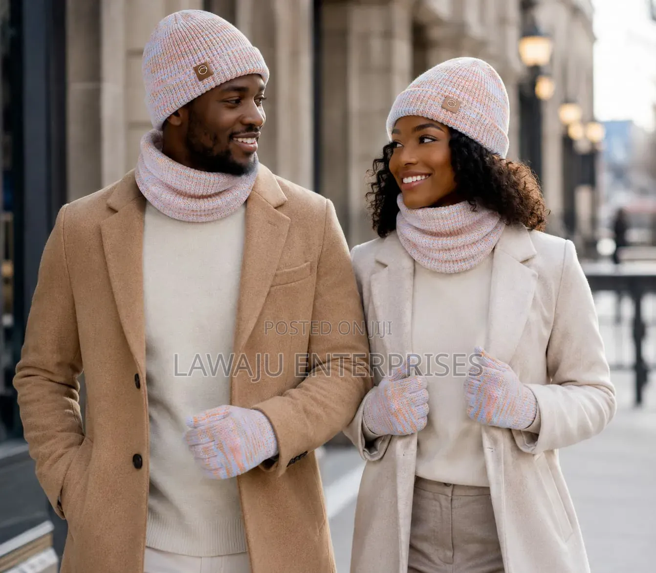 Knitted Hat Scarf Gloves