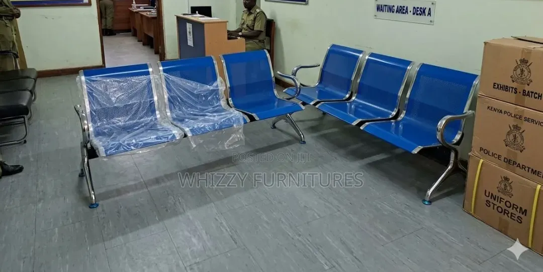 Blue Waiting Benches 3seater