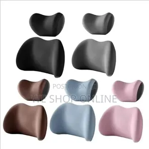 2 Piece Lumbar Cushion Memory Foam Shoulder And Back Rest Pillow