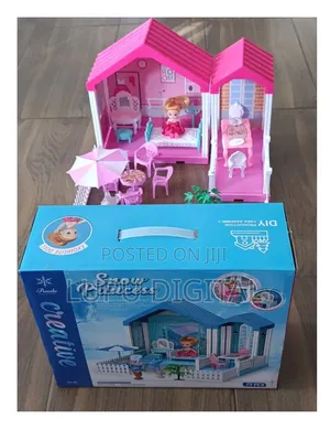 Snow Princess Doll House.
73pcs.
With Bedroom and Restaurant.