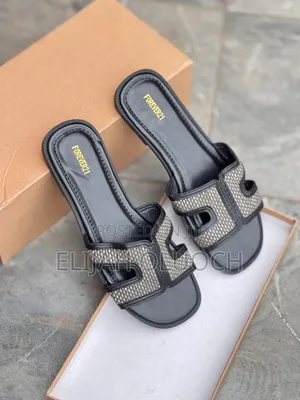 White,Black and Brown High Quality (Forever 21) Slip-on Sandals