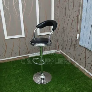 Office Bar Stool With Padded Backrest