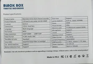 Black Box Traffic Recorder Dashcam