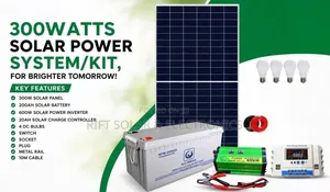 300 Watts Solar Full Package - 200ah Battery - 600w Inverter