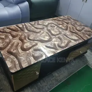 Coffee Table: Brown Marble Top Multi Functional Table