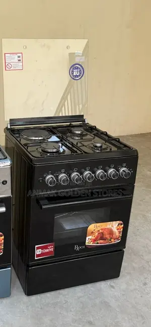 Turkey Roch 60×60 Standing 3+1 Cooker Black