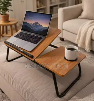 Tilting Laptop Folding Table Stand Desk Bed Table With Foldable Legs