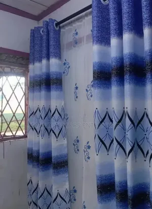Blue Pattern Curtains Curtains Environmental Friendly Justice
