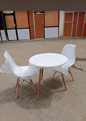 All White Dining Table/Eames Dining Set