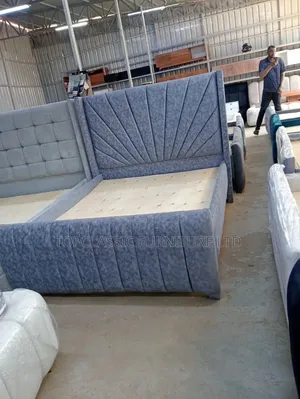 5x6 Bed v Shape Pattern Gray