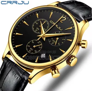 Crrju Chronograph Gents Leather Strap Watches