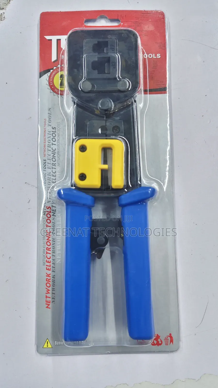 Network Crimping Tool + Wire Stripper 6p Rj11 + 8p Rj45