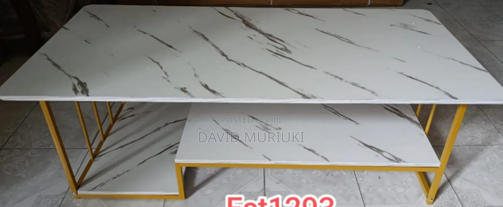 Executive White Marble Coffee Table