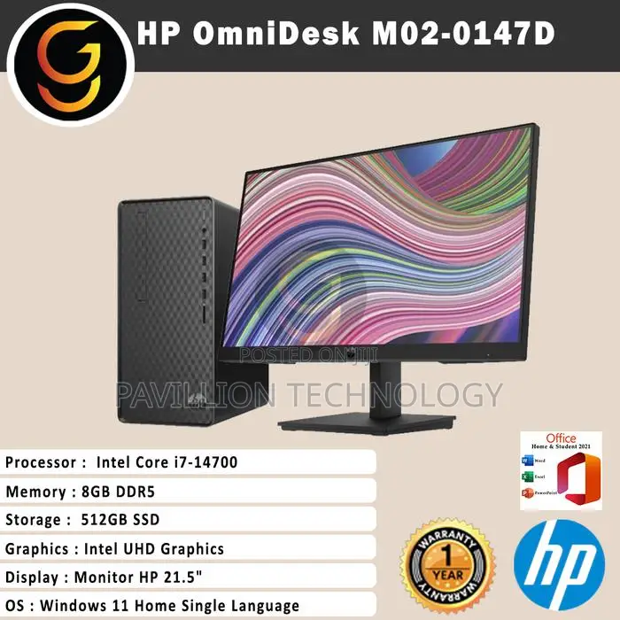 Desktop Computer HP 16GB Intel Core i7 SSD 1T