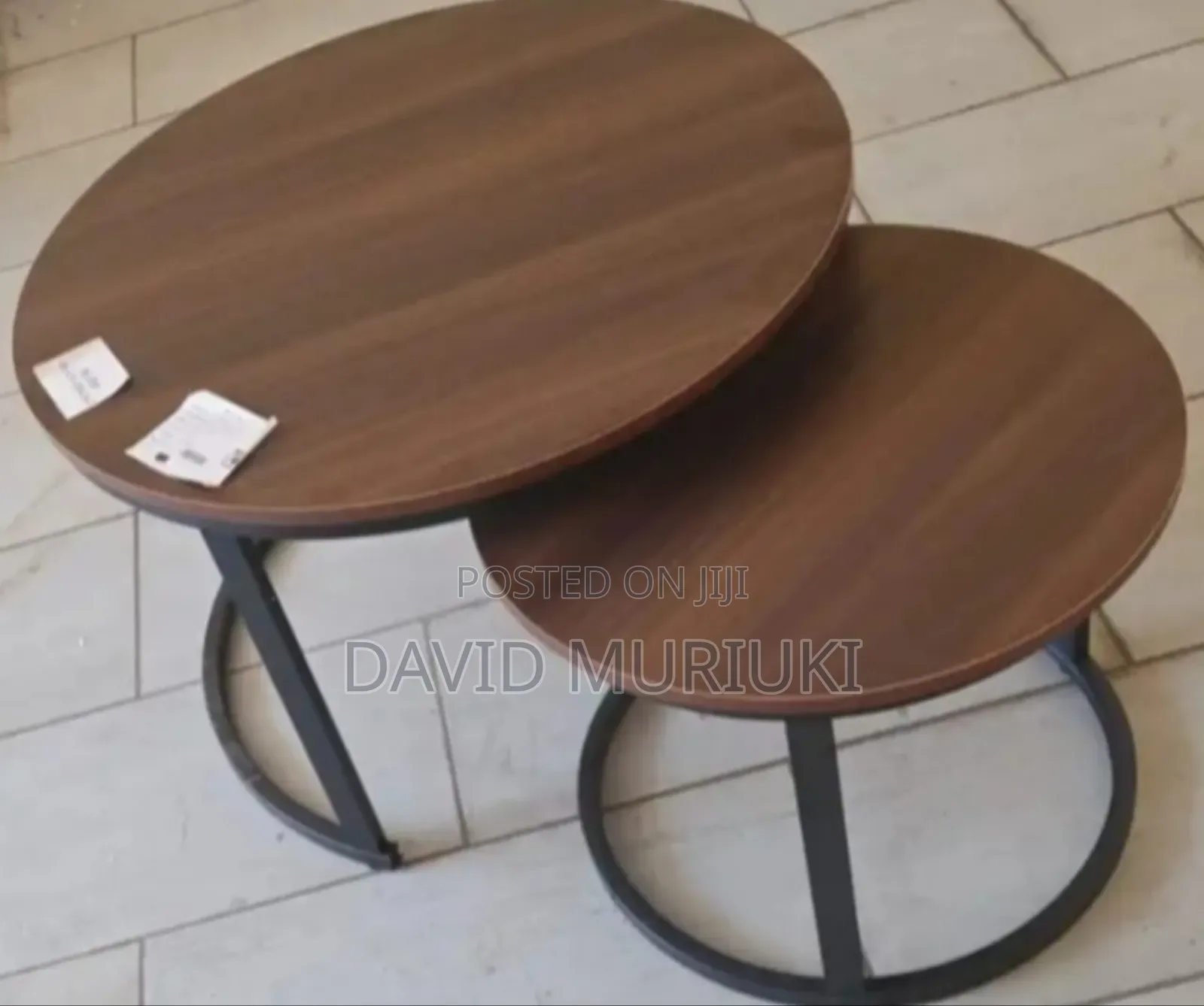 Wooden Nesting Coffee Table Marble Effect (Mdf).