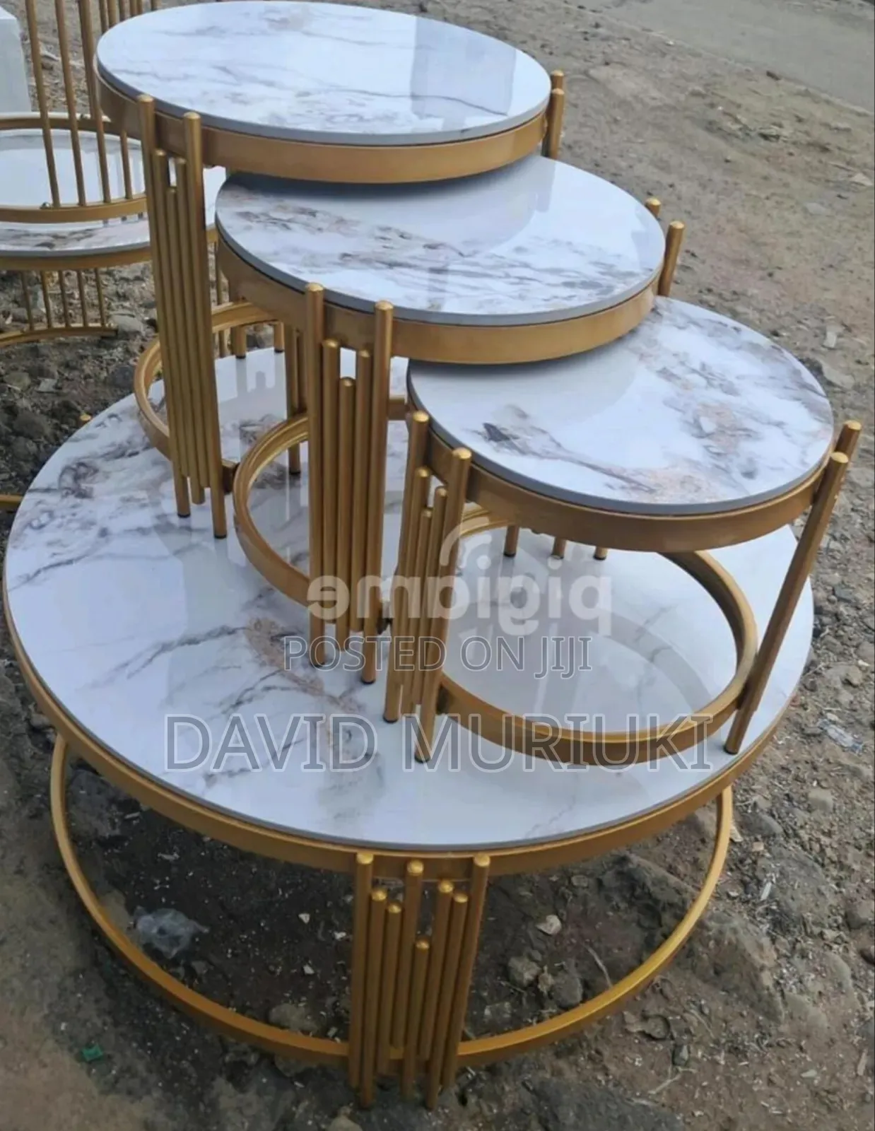 4 in 1 Executive Pure Marble Table