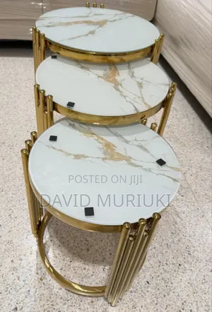 3 in 1 Executive Pure Marble Table