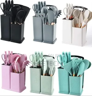 19 Pieces Silicon Spoon Set