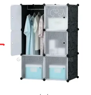 Plastic Wardrobe 2-Column,3 Rows(Multicolored)