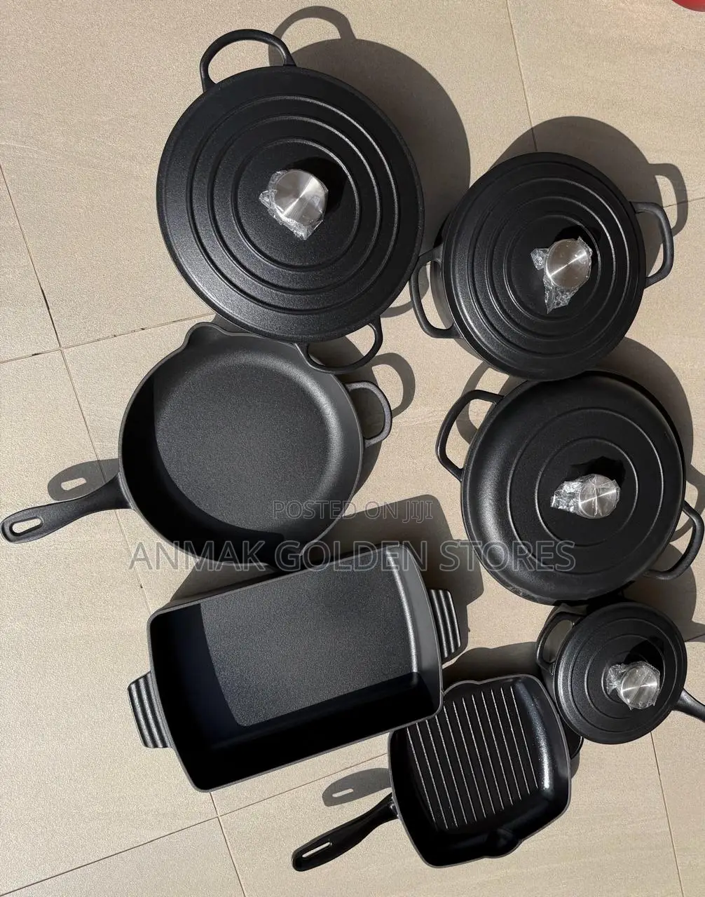11pcs Raw Cast Iron Cookware Set