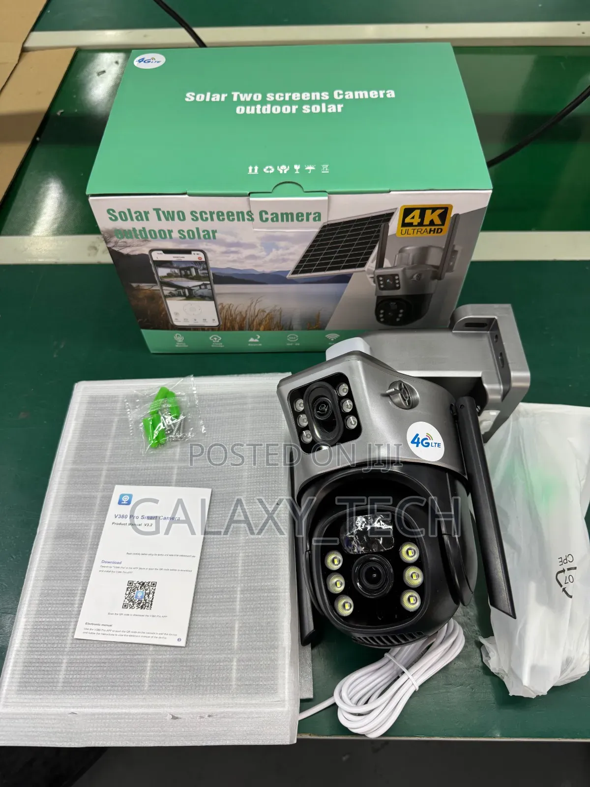 4g Solar Powered Double Lenses CCTV Camera
