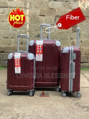 Fiber Suitcase Maroon Suitcase