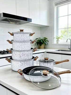 12 Pieces Non Stick White Cooking Pots