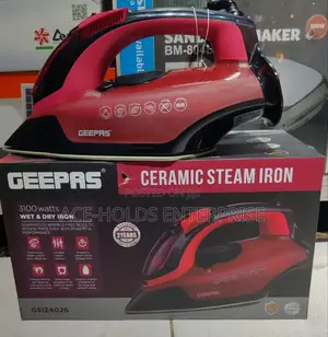 Geepas Heavy Duty Ceramic Wet and Dry Steam Iron 3100w Gsi-24026
