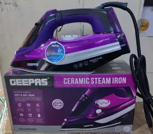 Heavy Duty Ceramic (Geepas) Wet Dry Steam Iron 3000w Gsi-24025n