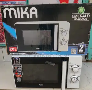 Mika Microwave Oven - 20 Litres Manual/ Analog (White)
