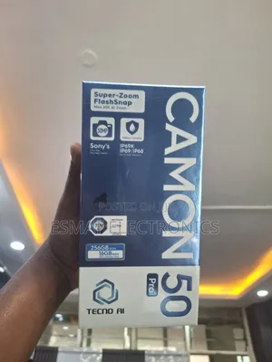 New Tecno Camon 50 Pro 256 GB Black