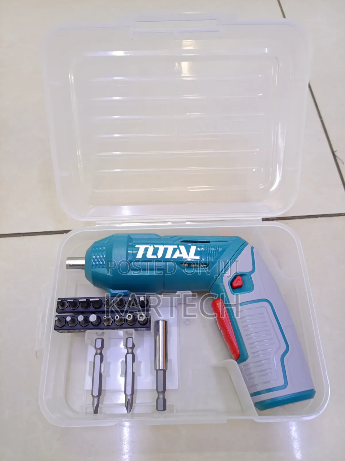 Total Cordless Electric Screwdriver Kit With Precision Bits