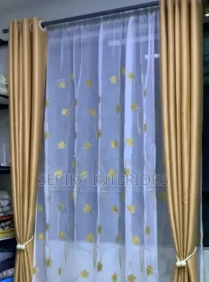 Baige Golden Curtains Curtains Environmental Friendly Robertson's