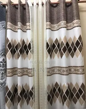 Brown Flowers Curtains Curtains Environmental Friendly