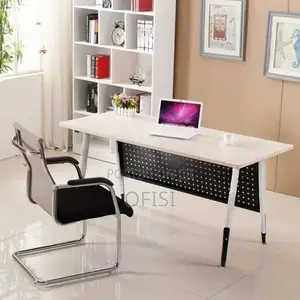 Office Table; 1.2m White Home Office Study Table