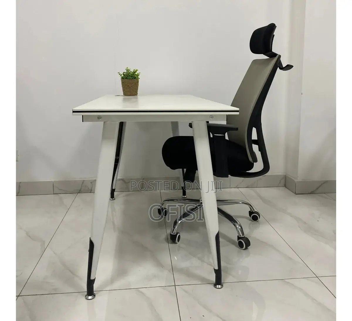 Office Table; 1.2m White Home Office Study Table