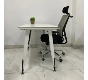 Office Table; 1.2m White Home Office Study Table